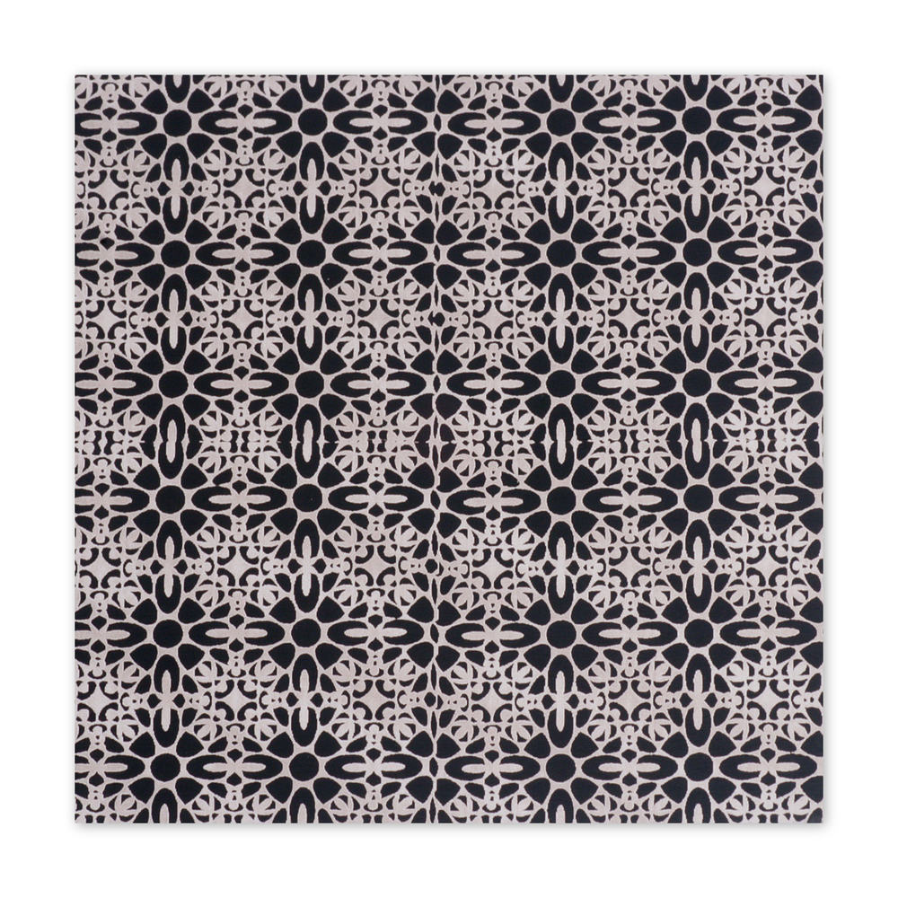 Anodized Aluminum Sheet, 3" X 3", 22g, Design U - BLACK