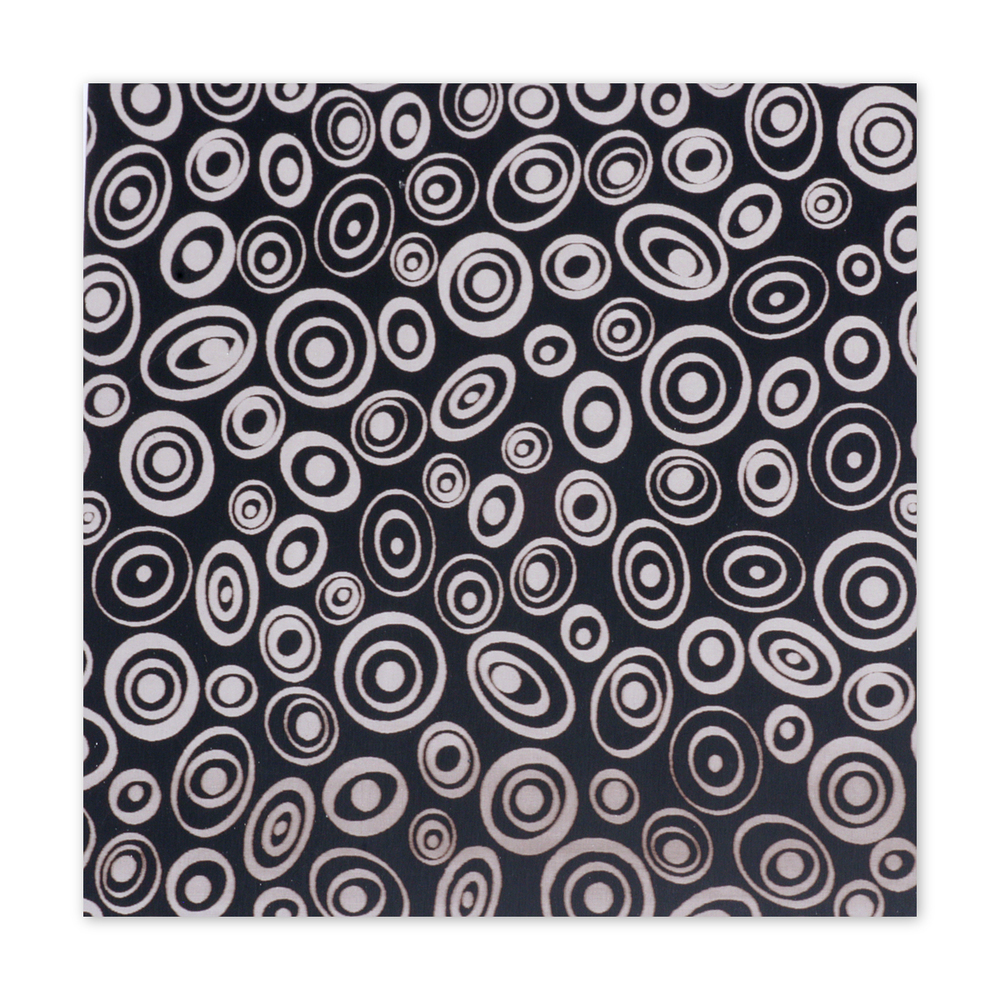 Anodized Aluminum Sheet, 3" X 3", 22g, Design V - Black