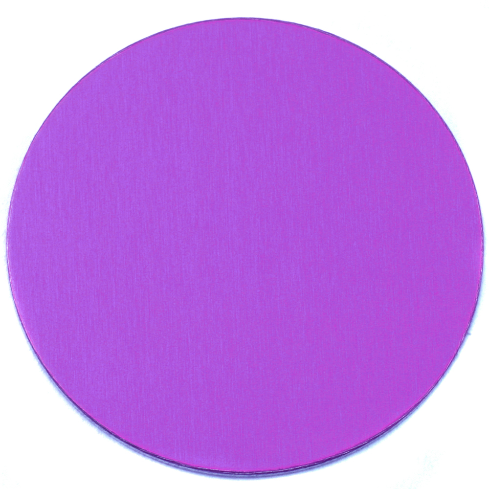 Metal Stamping Blanks Anodized Aluminum 1" Circle, Violet, 24g