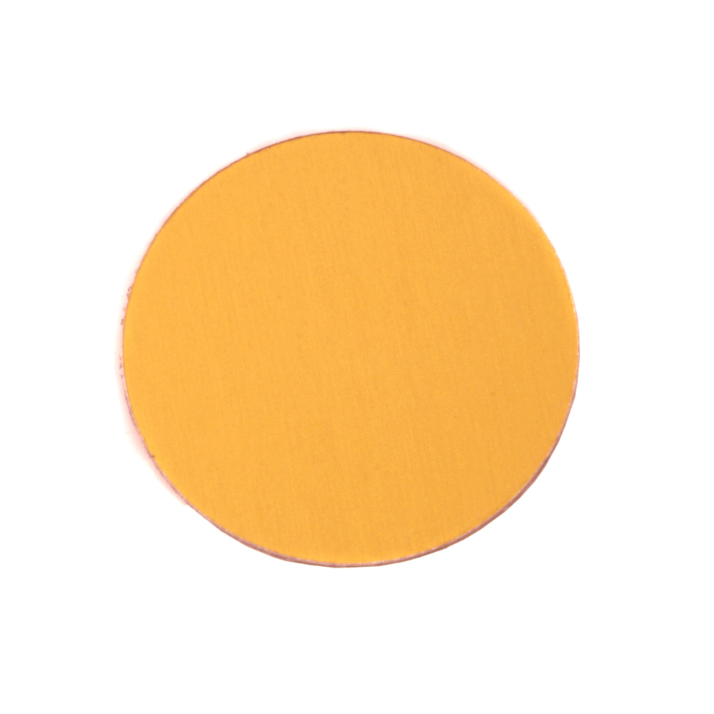 Metal Stamping Blanks Anodized Aluminum 3/4" Circle, Gold, 24g