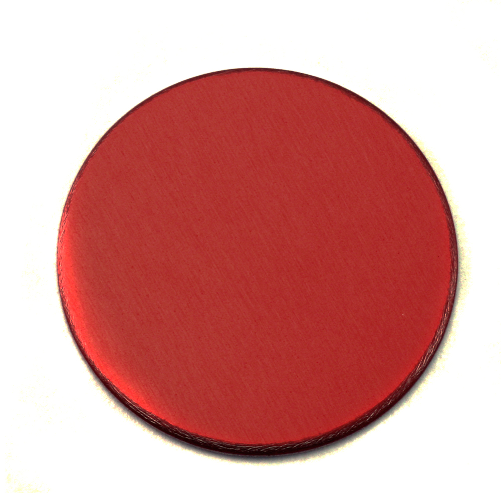 Metal Stamping Blanks Anodized Aluminum 3/4" Circle, Red, 24g