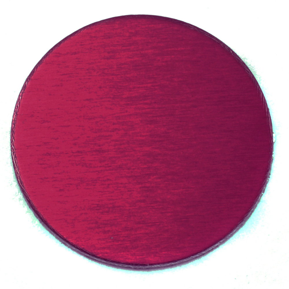 Metal Stamping Blanks Anodized Aluminum 1" Circle, Rose, 24g