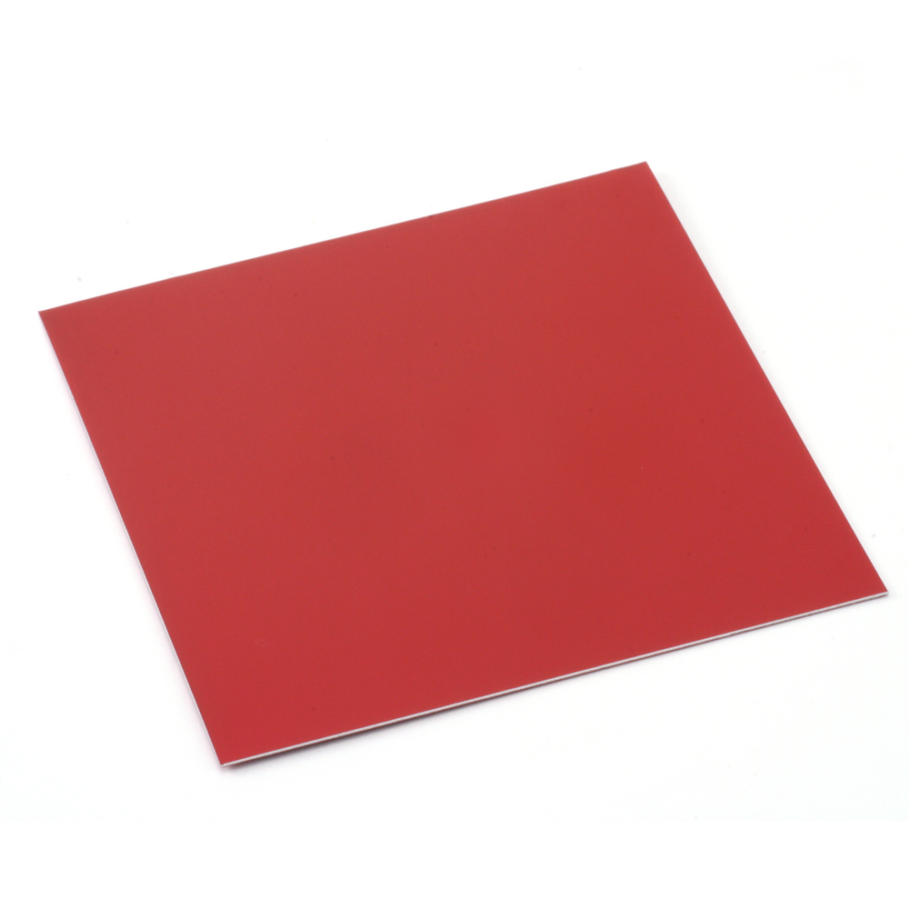 Wire & Sheet Metal Anodized Aluminum Sheet, 3" X 3", 24g, Red