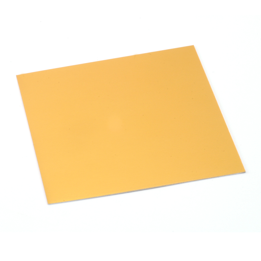 Wire & Sheet Metal Anodized Aluminum Sheet, 3" X 3", 24g, Gold