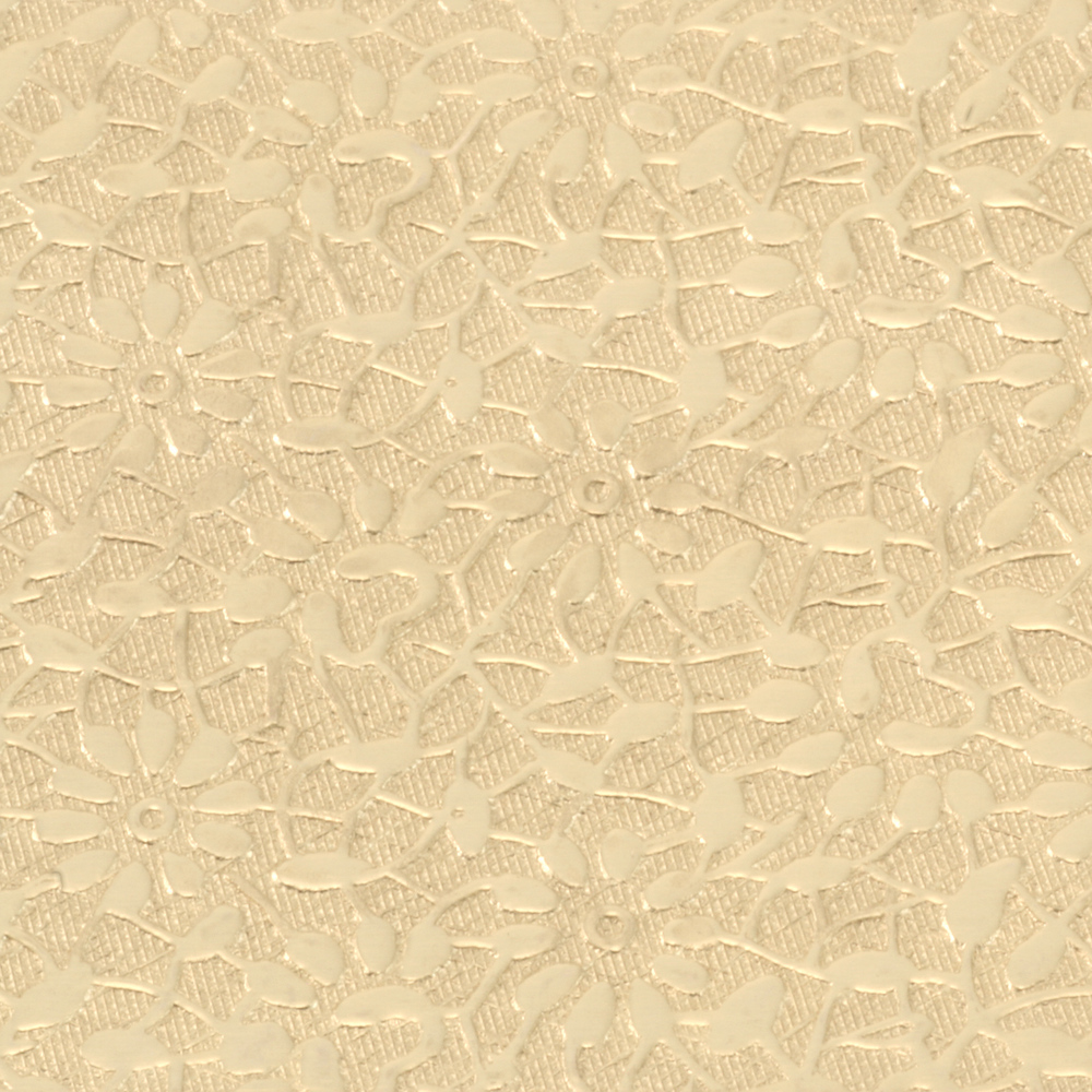 Wire & Sheet Metal Patterned Brass 22g Sheet Metal, Daisy, 2.5" x 6"