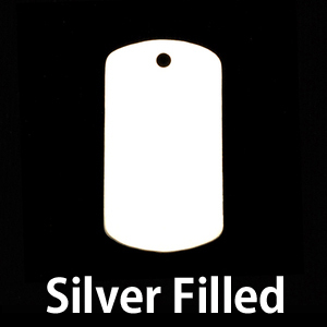 Metal Stamping Blanks Silver Filled Medium Dog Tag, 24g