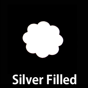 Metal Stamping Blanks Silver Filled Flower with 8 Petals, 14.5mm (.57"), 24g