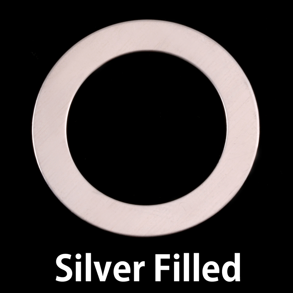 Metal Stamping Blanks Silver Filled 1 1/4" Washer, 7/8" ID, 24g