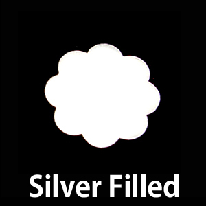 Metal Stamping Blanks Silver Filled Large 8 Petal Flower, 24g