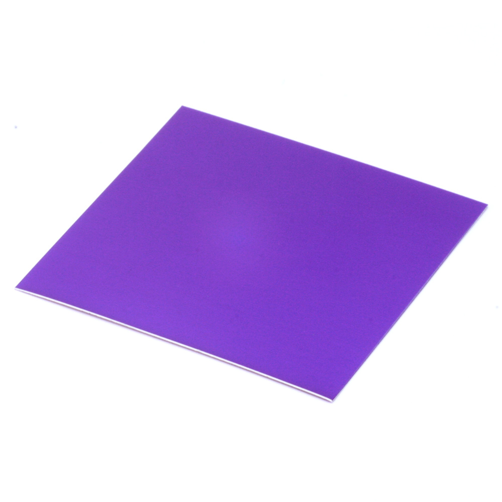Wire & Sheet Metal Anodized Aluminum Sheet, 3" X 3", 24g, Violet