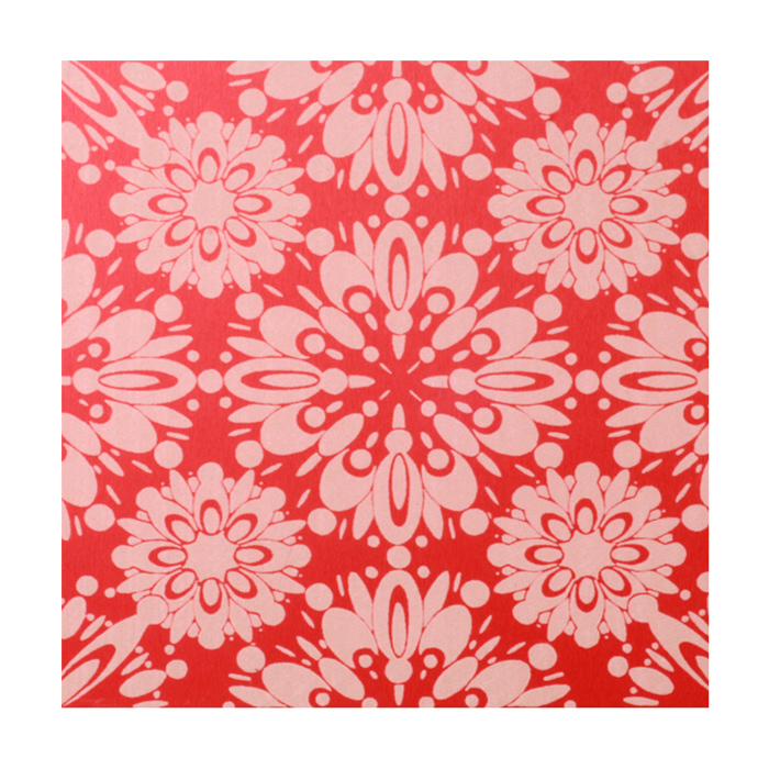Anodized Aluminum Sheet, 3" X 3", 22g, Design G - RED