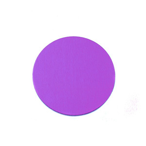 Metal Stamping Blanks Anodized Aluminum 1/2" Circle, Violet, 24g