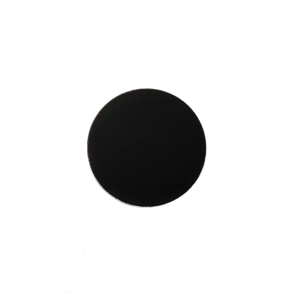 Metal Stamping Blanks Anodized Aluminum 1/2" Circle, Black, 24g