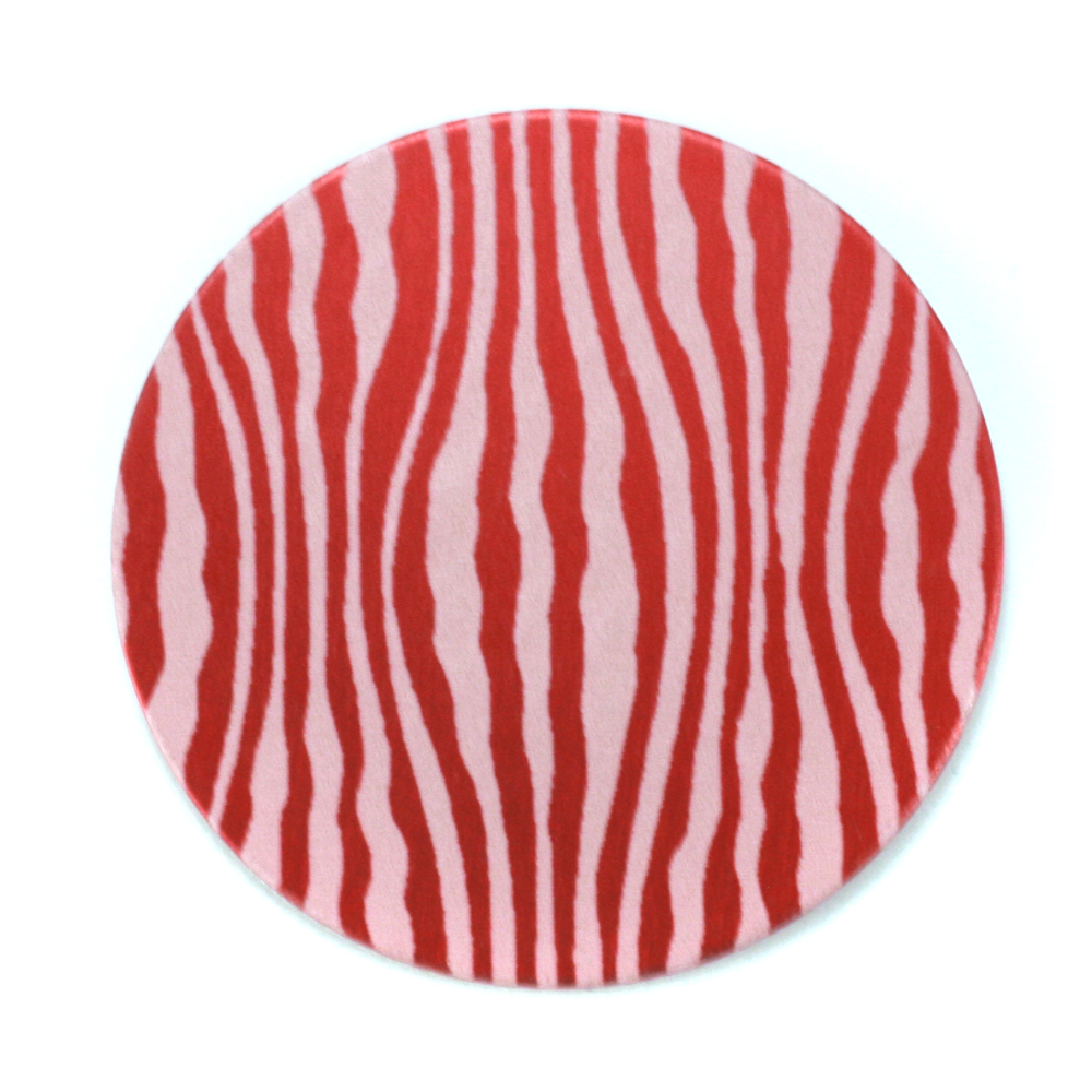 Anodized Aluminum 1" Circle, Red Design #18, 22g