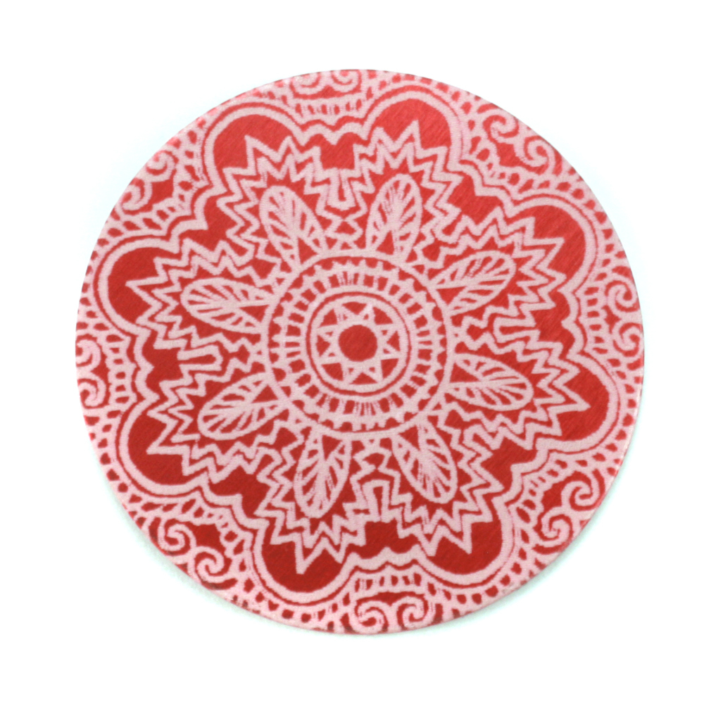 Anodized Aluminum 1" Circle, Red Design #17, 22g