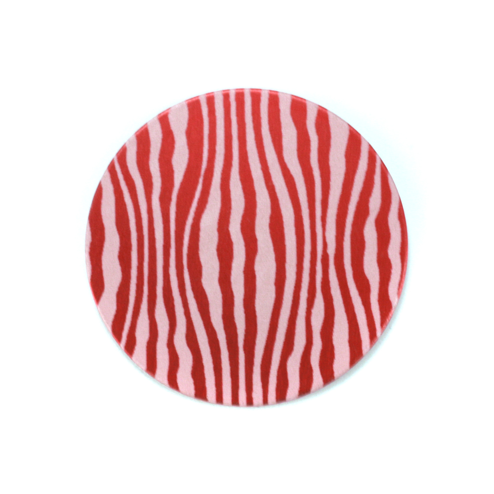 Anodized Aluminum 3/4" Circle, Red Design #18, 22g