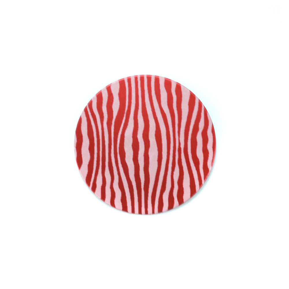 Metal Stamping Blanks Anodized Aluminum 5/8" Circle, Red Design #18, 22g