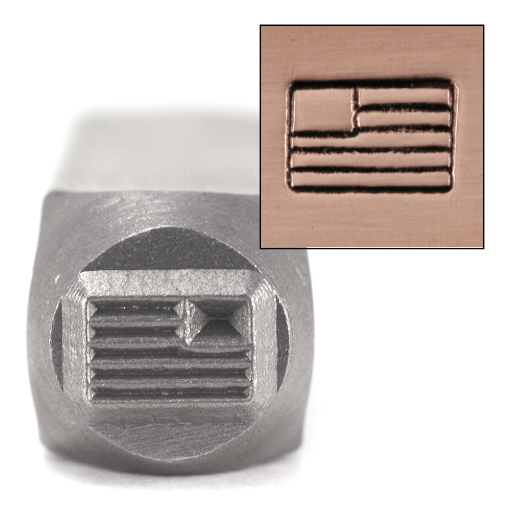 Metal Stamping Tools American Flag Design Stamp by ImpressArt