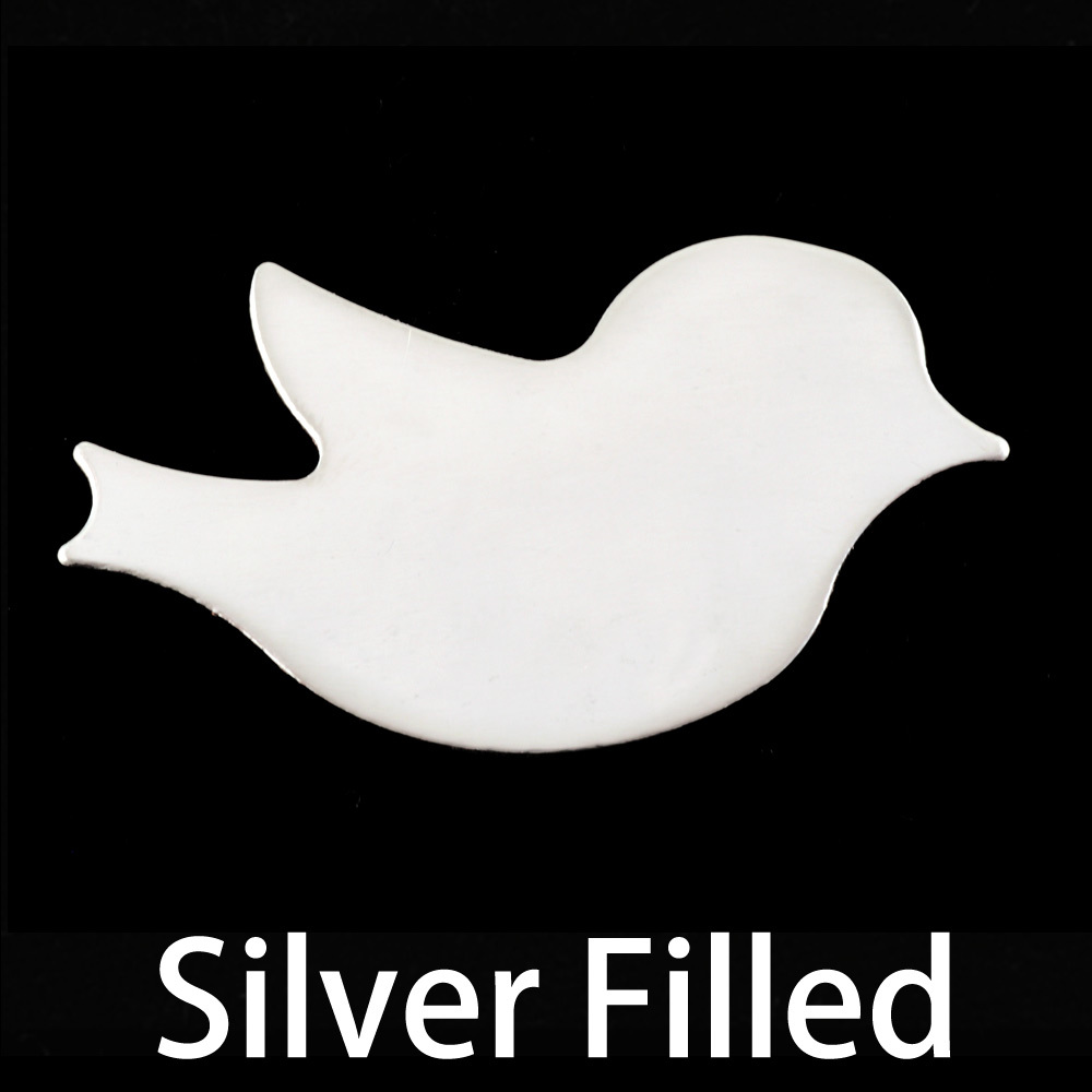 Metal Stamping Blanks Silver Filled Winged Bird Blank, 24g