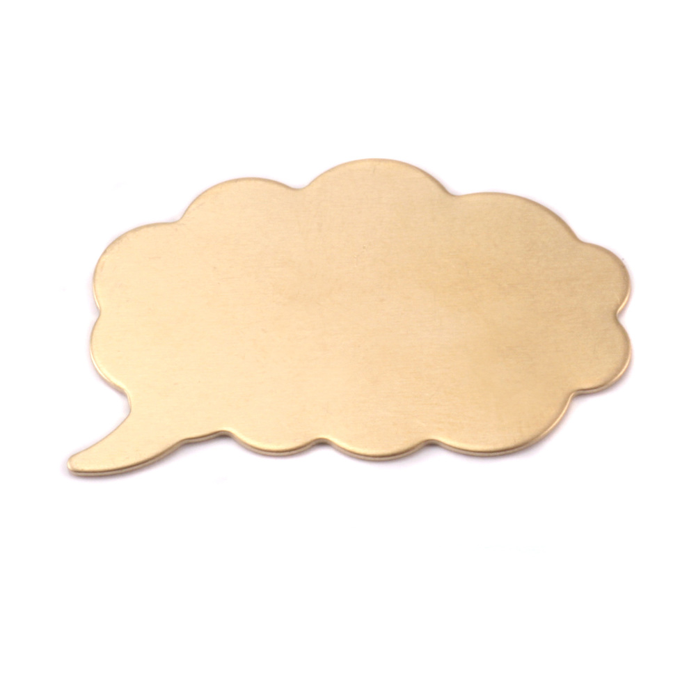 Metal Stamping Blanks Brass Thought Bubble, 24g