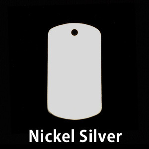 Metal Stamping Blanks Nickel Silver Medium Dog Tag, 24g