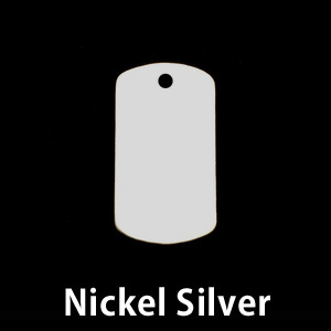 Metal Stamping Blanks Nickel Silver Small Dog Tag, 24g