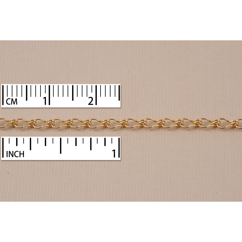 Chain & Clasps Gold Finish, Ladder Chain, 5mm x 2mm, by the Inch