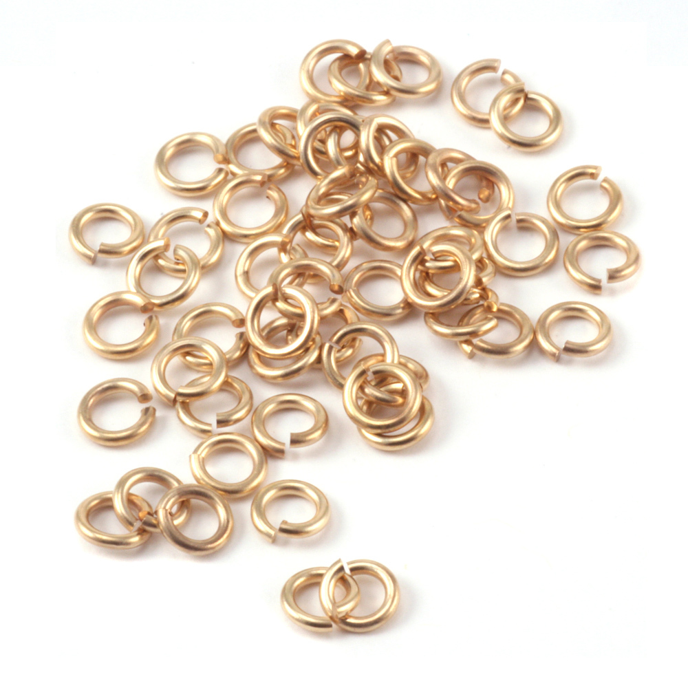 Jump Rings Matte Gold Tone 3mm I.D. 18 Gauge Jump Rings, 5gm pack