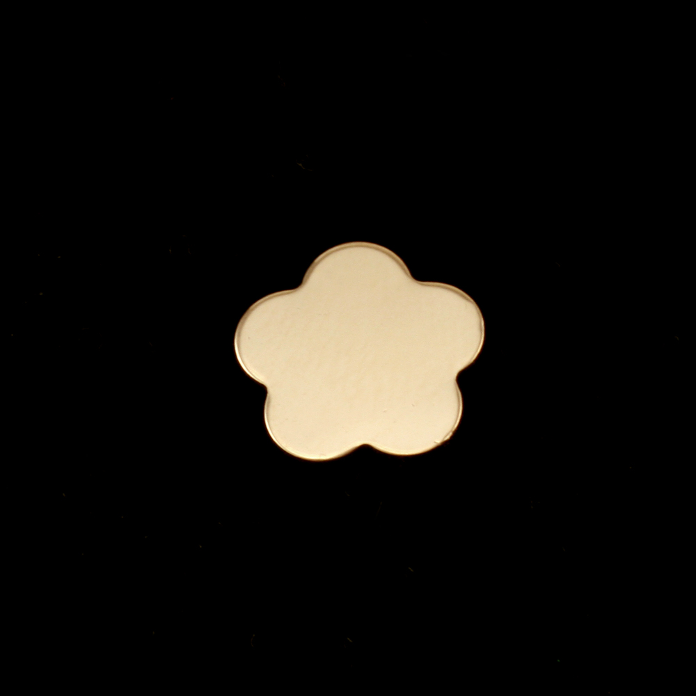 Metal Stamping Blanks Gold Filled Flower with 5 Petals, 10.5mm (.41"), 24g