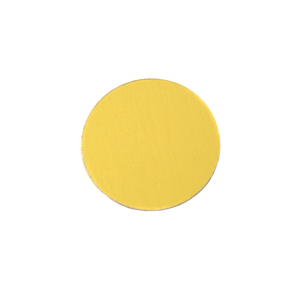 Metal Stamping Blanks Anodized Aluminum 1/2" Circle, Yellow, 24g