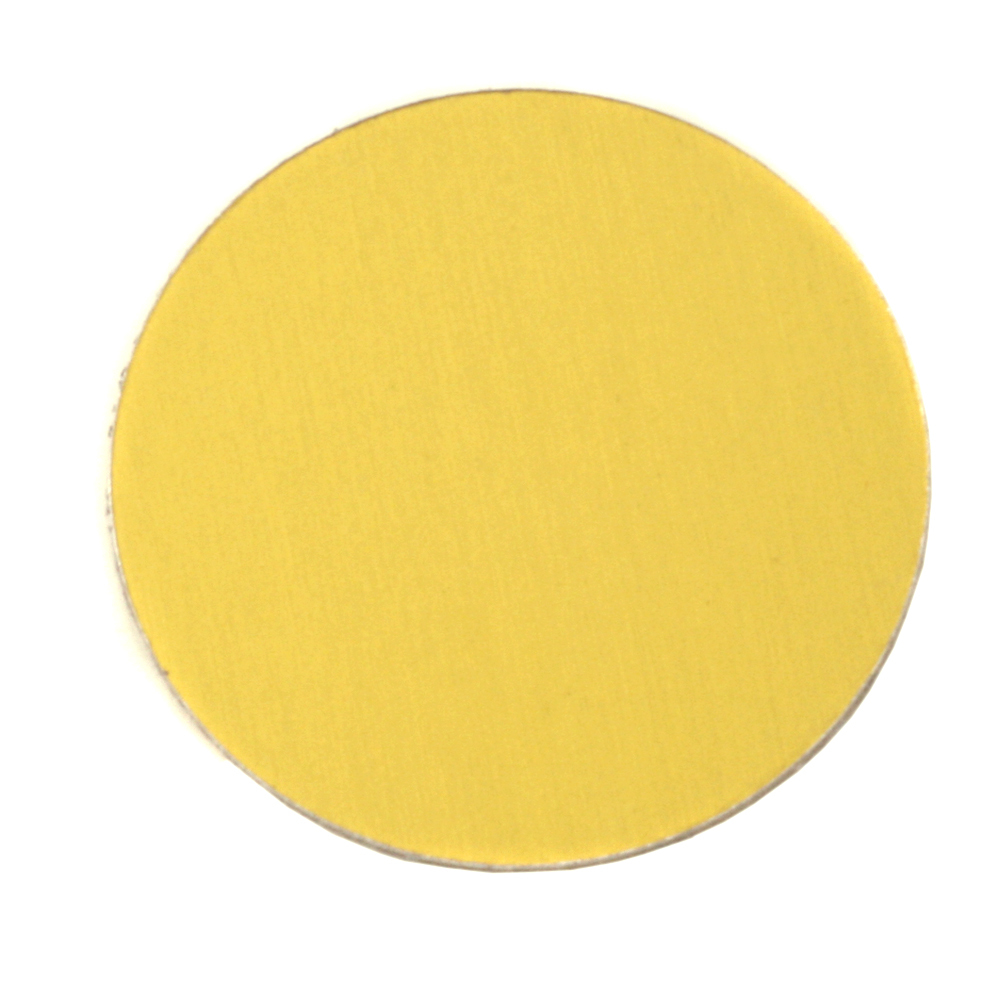 Metal Stamping Blanks Anodized Aluminum 1" Circle, Yellow, 24g