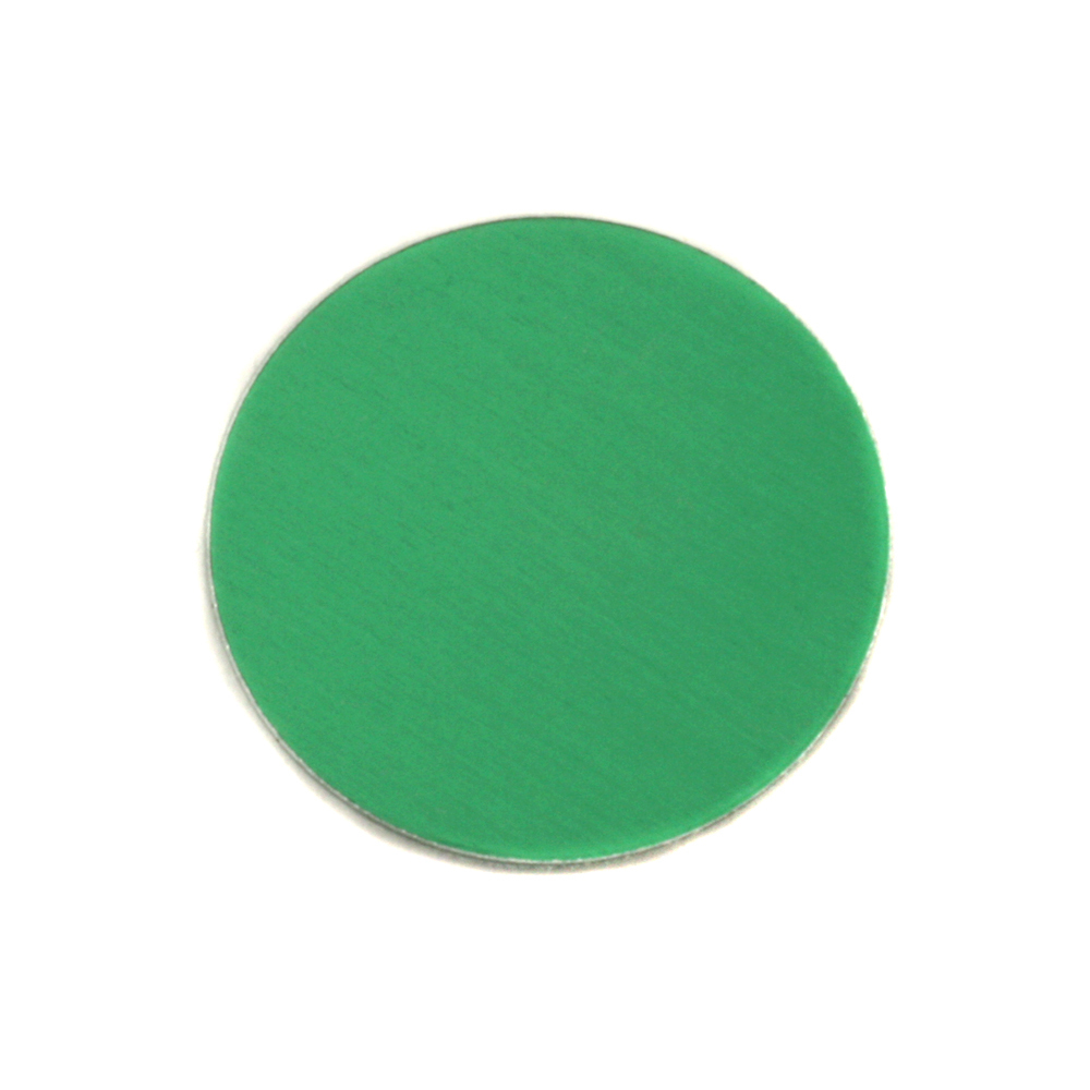 Metal Stamping Blanks Anodized Aluminum 3/4" Circle, Kelly Green, 24g