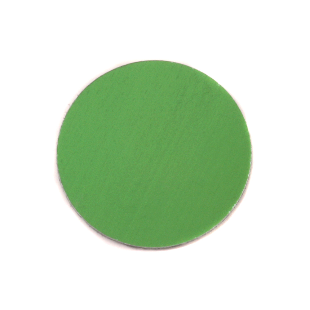 Metal Stamping Blanks Anodized Aluminum 3/4" Circle, Lime Green, 24g