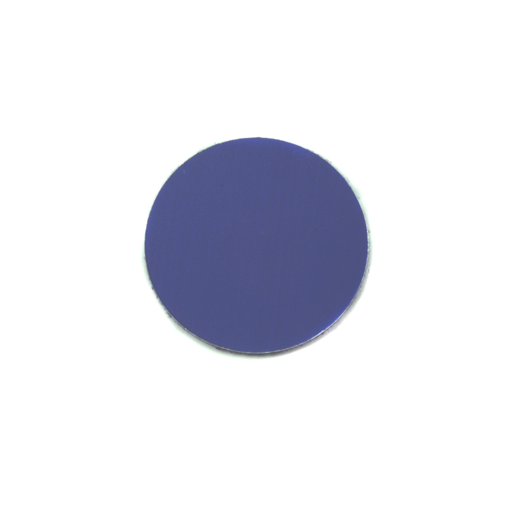 Metal Stamping Blanks Anodized Aluminum 1/2" Circle, Royal Blue, 24g