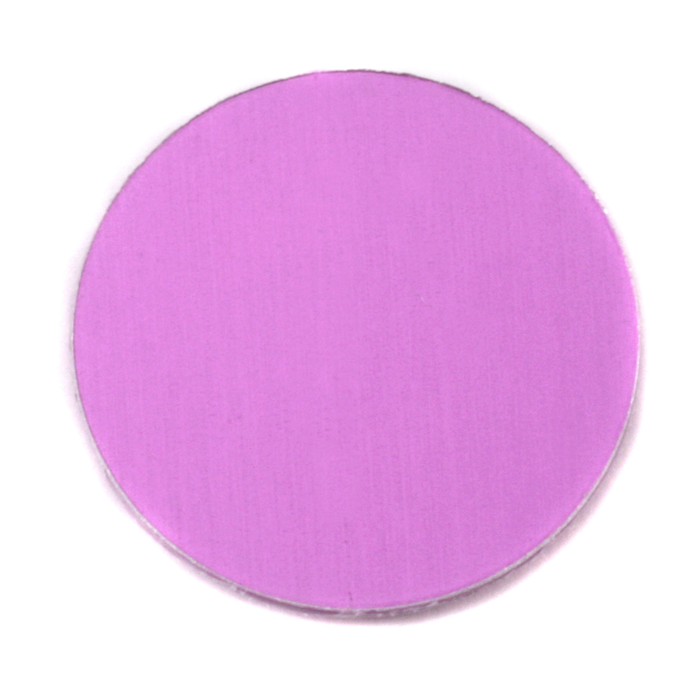 Metal Stamping Blanks Anodized Aluminum 1" Circle, Light Magenta, 24g