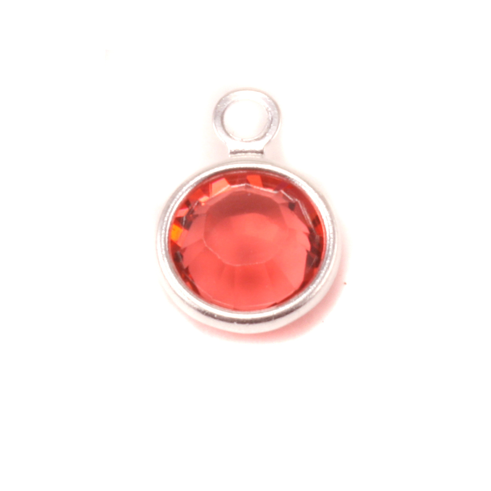 Charms & Solderable Accents Swarovski Crystal Channel Charm- Padparadscha