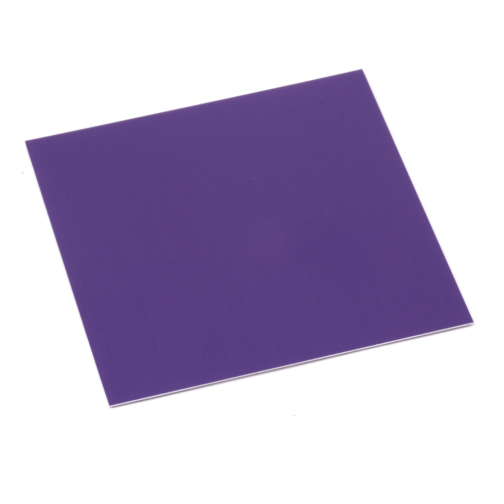 Wire & Sheet Metal Anodized Aluminum Sheet, 3" X 3", 24g, Purple