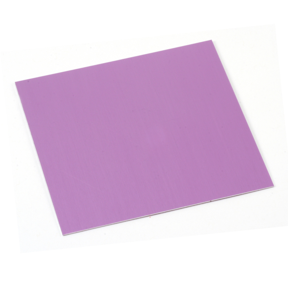 Wire & Sheet Metal Anodized Aluminum Sheet, 3" X 3", 24g, Light Magenta