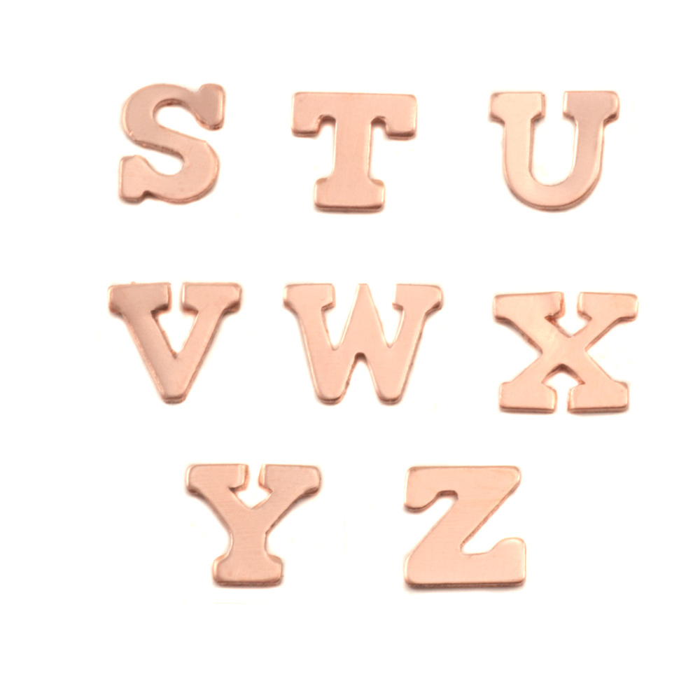 Charms & Solderable Accents Copper Letters W