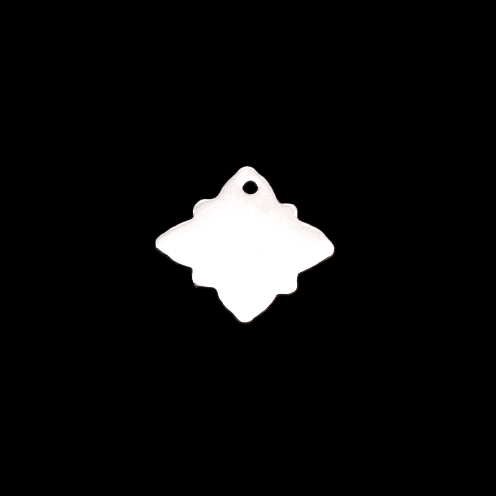 Metal Stamping Blanks Sterling Silver Scalloped Diamond Tags, 28g