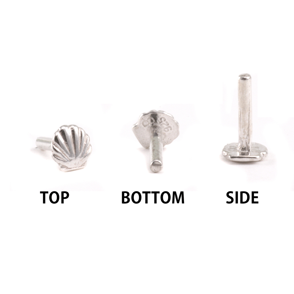 Rivets, Findings & Stringing Decorative Sea Shell Rivet Sterling Silver 1.5mm, 3/8" Long