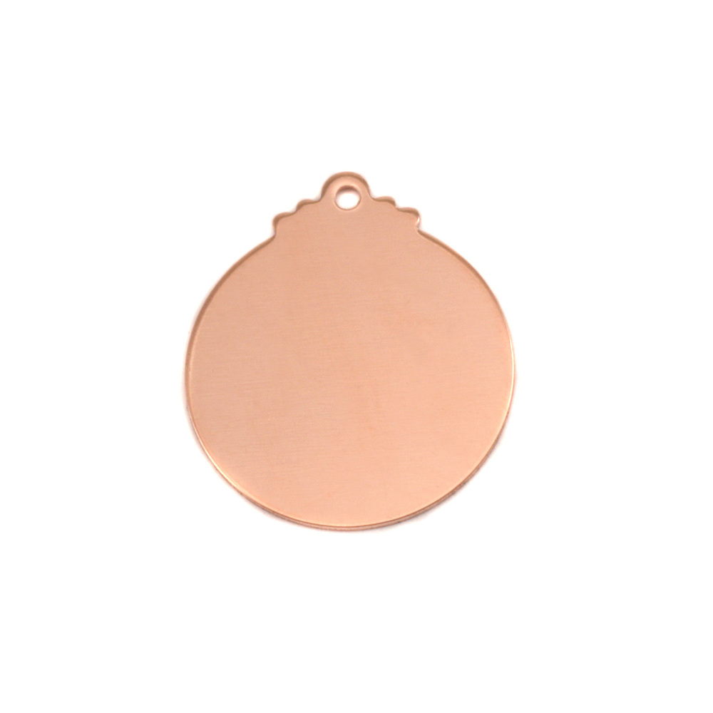 Metal Stamping Blanks Copper Victorian Small Circle Blank, 24g