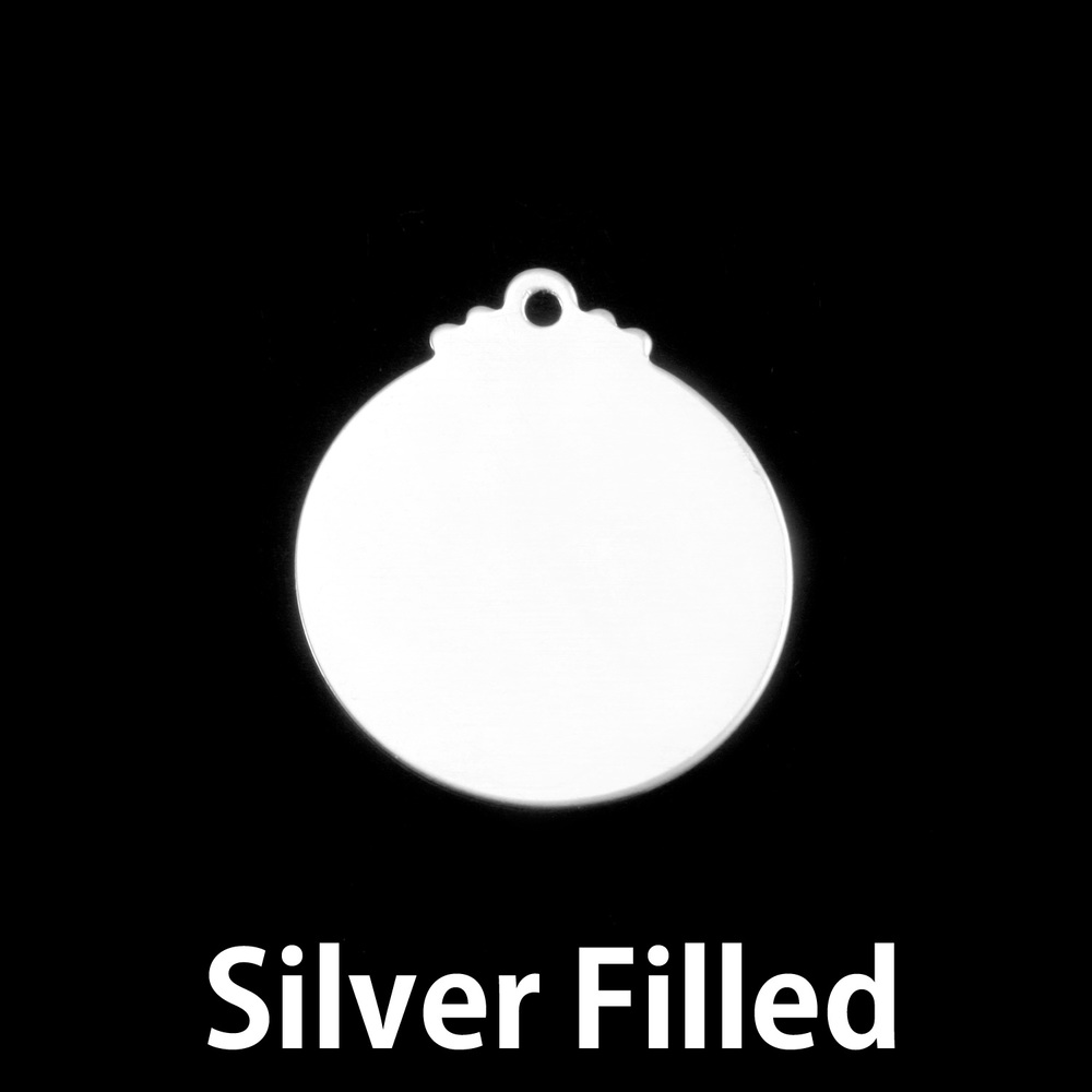 Metal Stamping Blanks Silver Filled Victorian Small Circle Blank, 24g