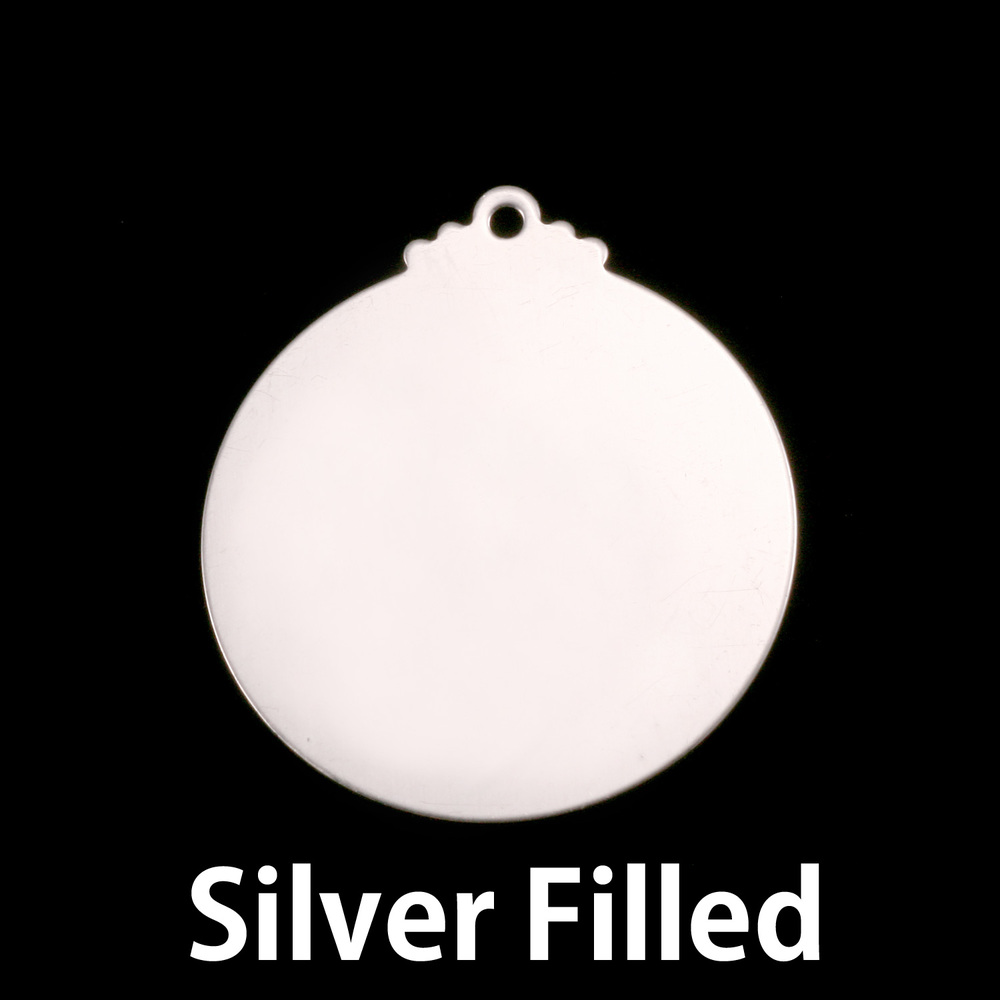 Metal Stamping Blanks Silver Filled Victorian Large Circle Blank, 24g