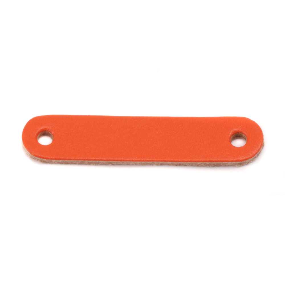 Leather Leather Bracelet Blank 1/2" x 2 1/4" Orange