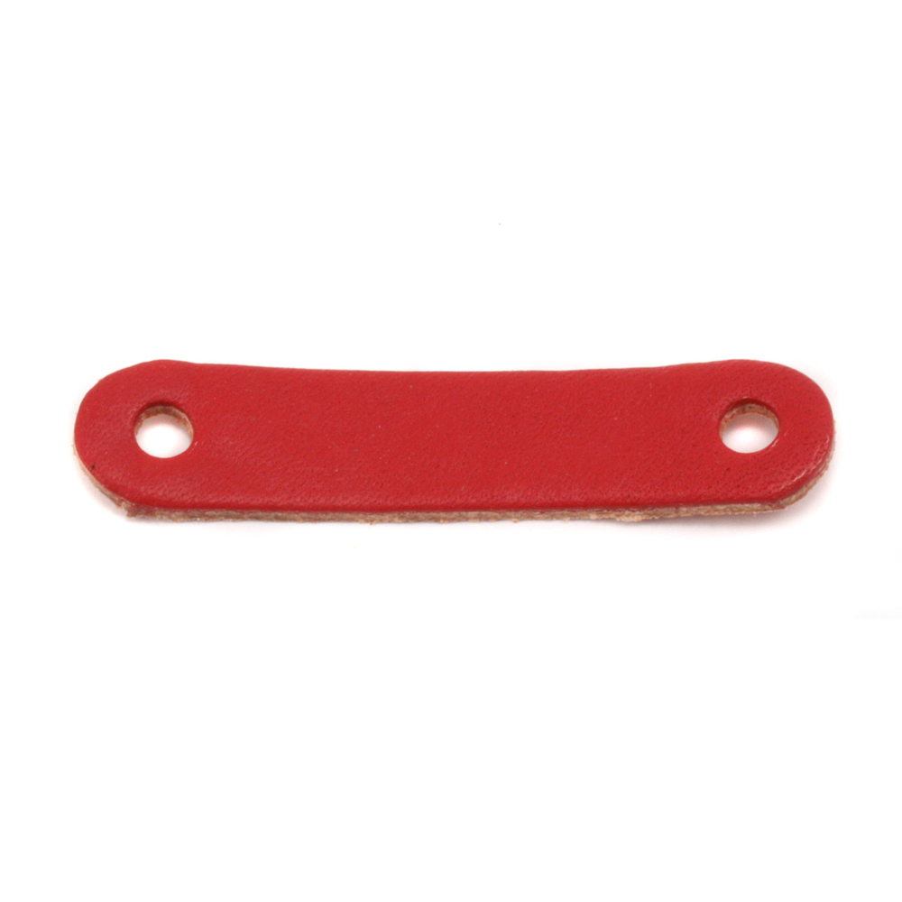Leather & Faux Leather Leather Bracelet Blank 1/2" x 2 1/4" Red