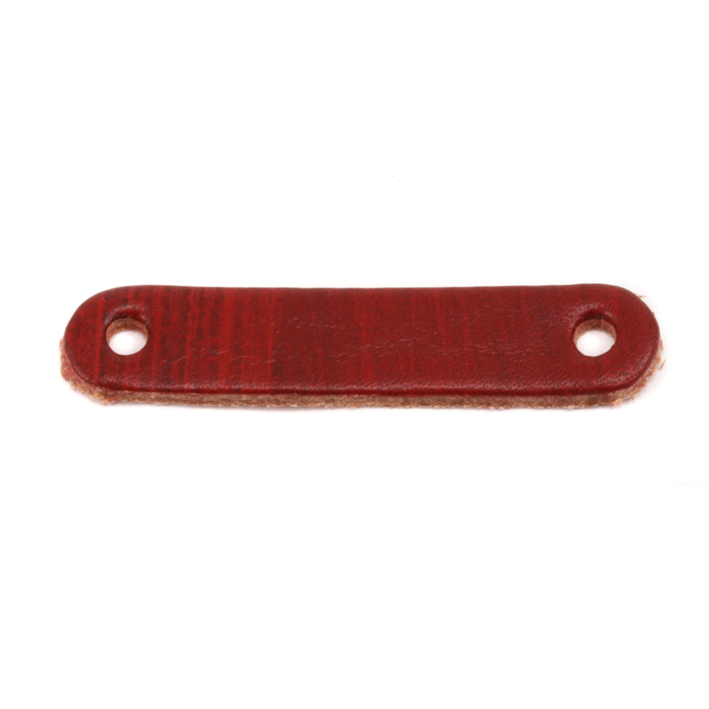 Leather Leather Bracelet Blank 1/2" x 2 1/4" Distressed Red
