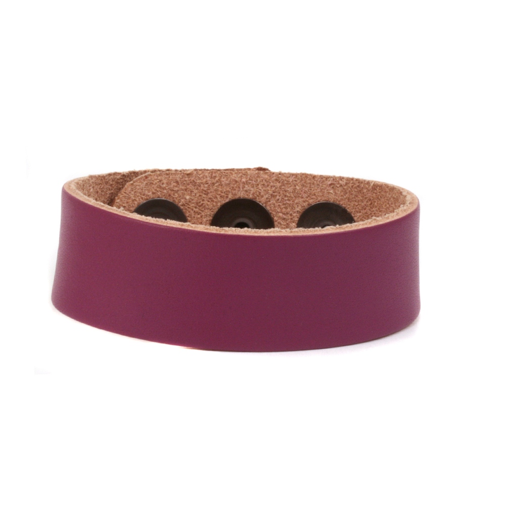 Leather Leather Adjustable Bracelet 7/8" Purple