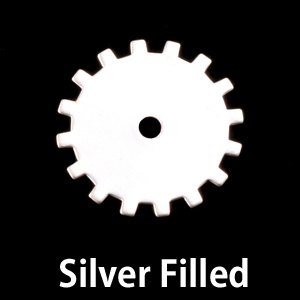 Metal Stamping Blanks Silver Filled Medium Solid Cog, 24g