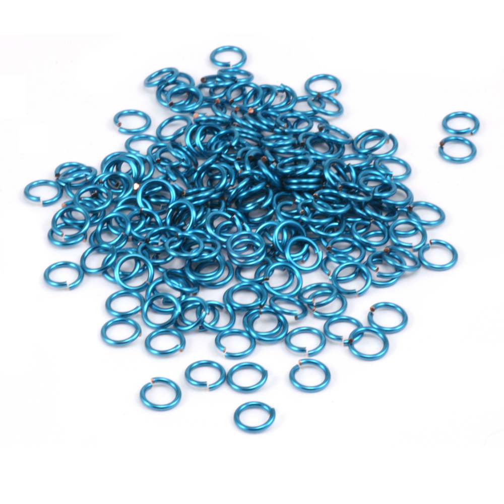 Jump Rings Pacific Blue Enamel Jump Rings 5mm, 18g 1oz.